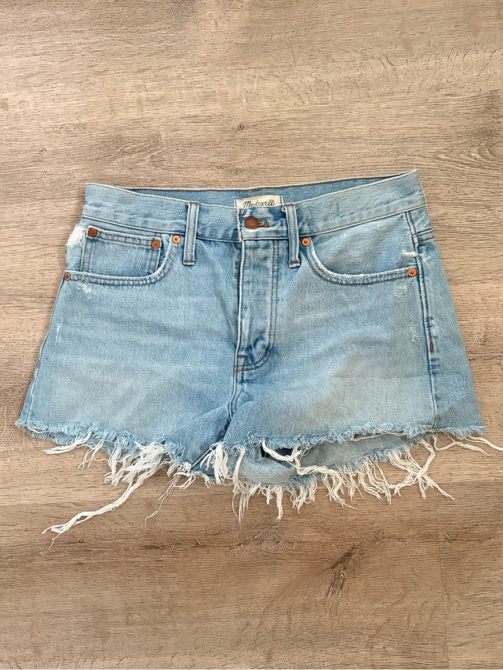 Madewell Light Blue Denim Cutoff Shorts
